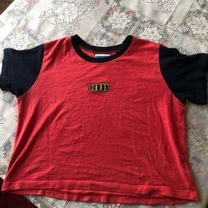 authentic red unif baby tee
